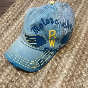 True Religion Blue and Yellow Cap with Embroidery